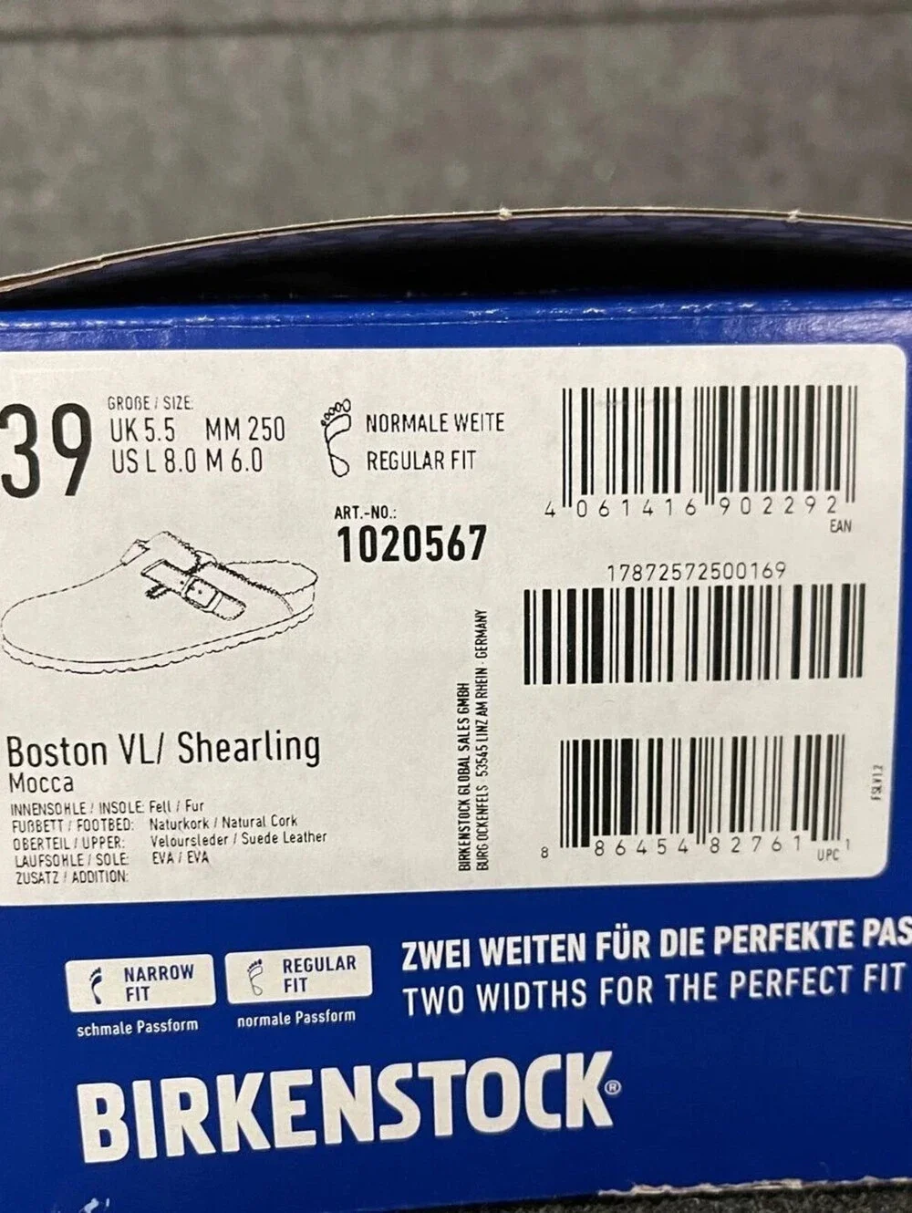 BIRKENSTOCK Boston Shearling Clog Unisex Size US M6/W8 Mocca New